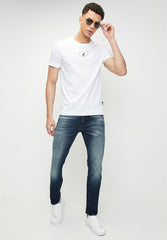 Polo Metallic Logo Mens T-Shirts  In White