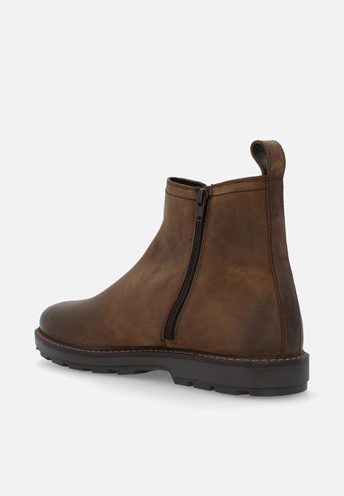 Hush Puppies Hpm00821 Mens Amir Oily Leather Shoes Brown