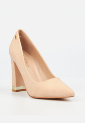 Miss Black Pisa 2 Ladies Shoes  Nude