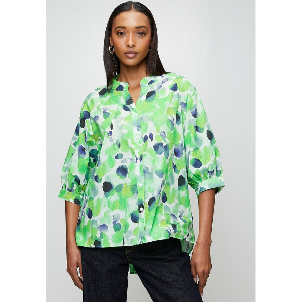 Stella Morgan Printed Shirt In Green