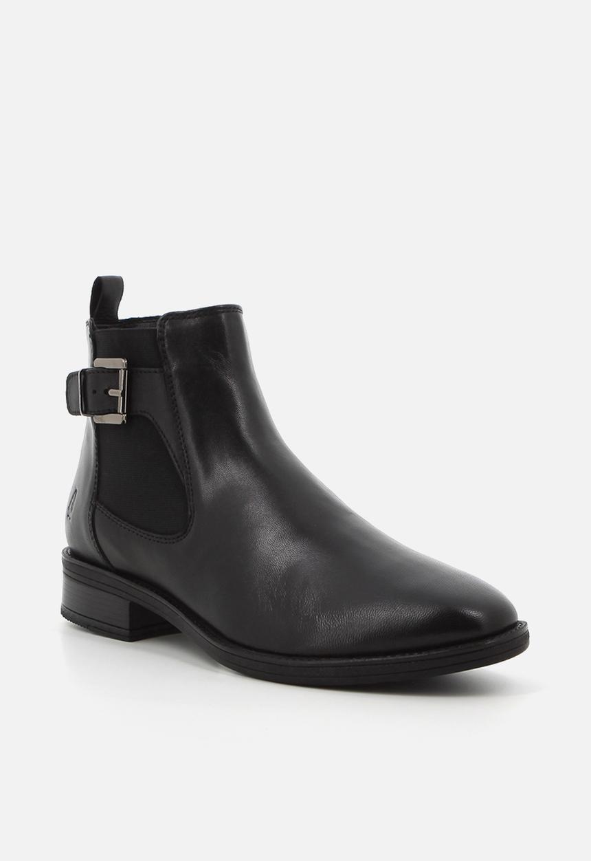 Hush Puppies Ladies Annika Leather Boots In Black