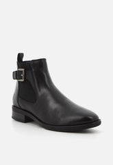 Hush Puppies Ladies Annika Leather Boots In Black