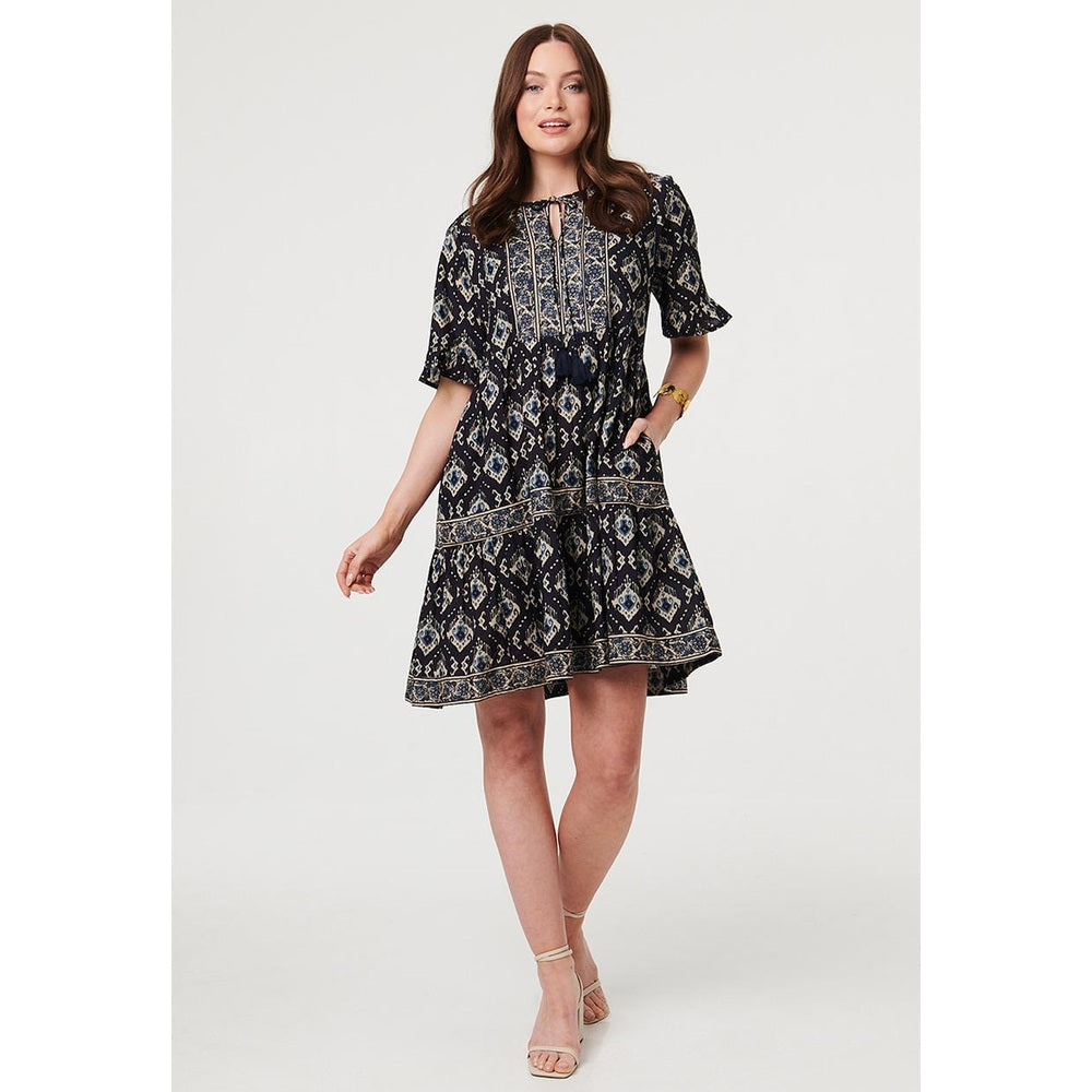 Mandi Ladies Dress In Navy