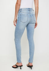 Guess Womens Mid Rise Curve Jeans In Light Wash