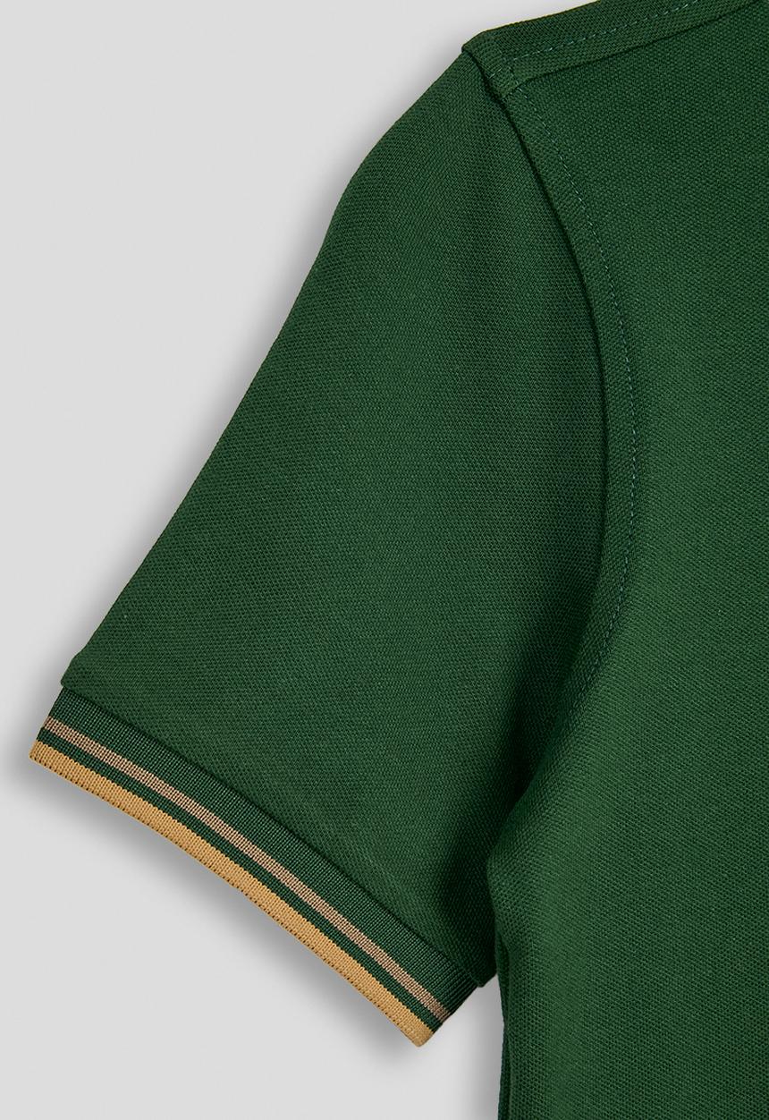 Soviet Mens Stretch Pique Golfer In Bottle Green