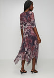 Stella Morgan Half Sleeve V-Neck Crossover In Burgundy