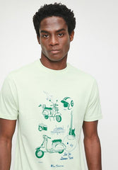 Ben Sherman W78235 Sketched Mod Zone Tee Shirt Pistachio