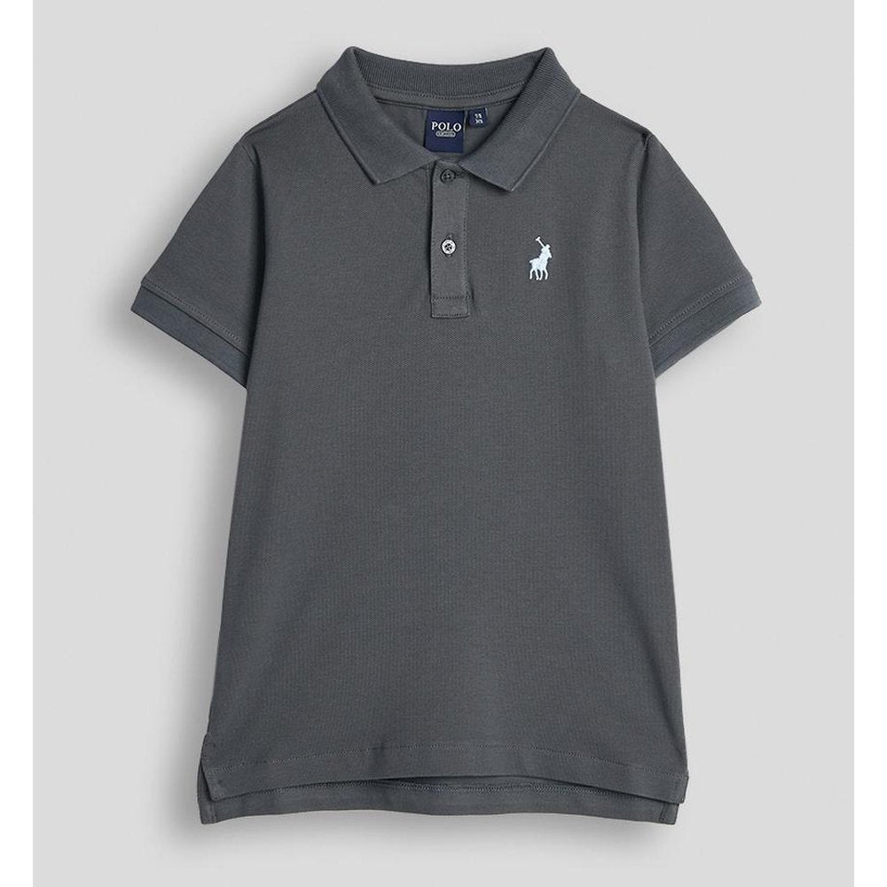 Polo Boys Austin Short Sleeves Golfer In Gunmetal