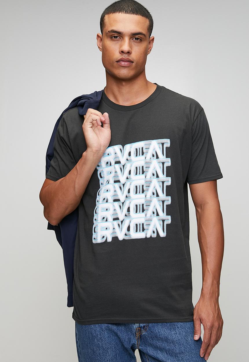 Rvca Mens Sport Repeat T-Shirt Black