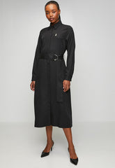 Polo Womens Mairi Tencel Long Sleeve Shirt Dress In Black