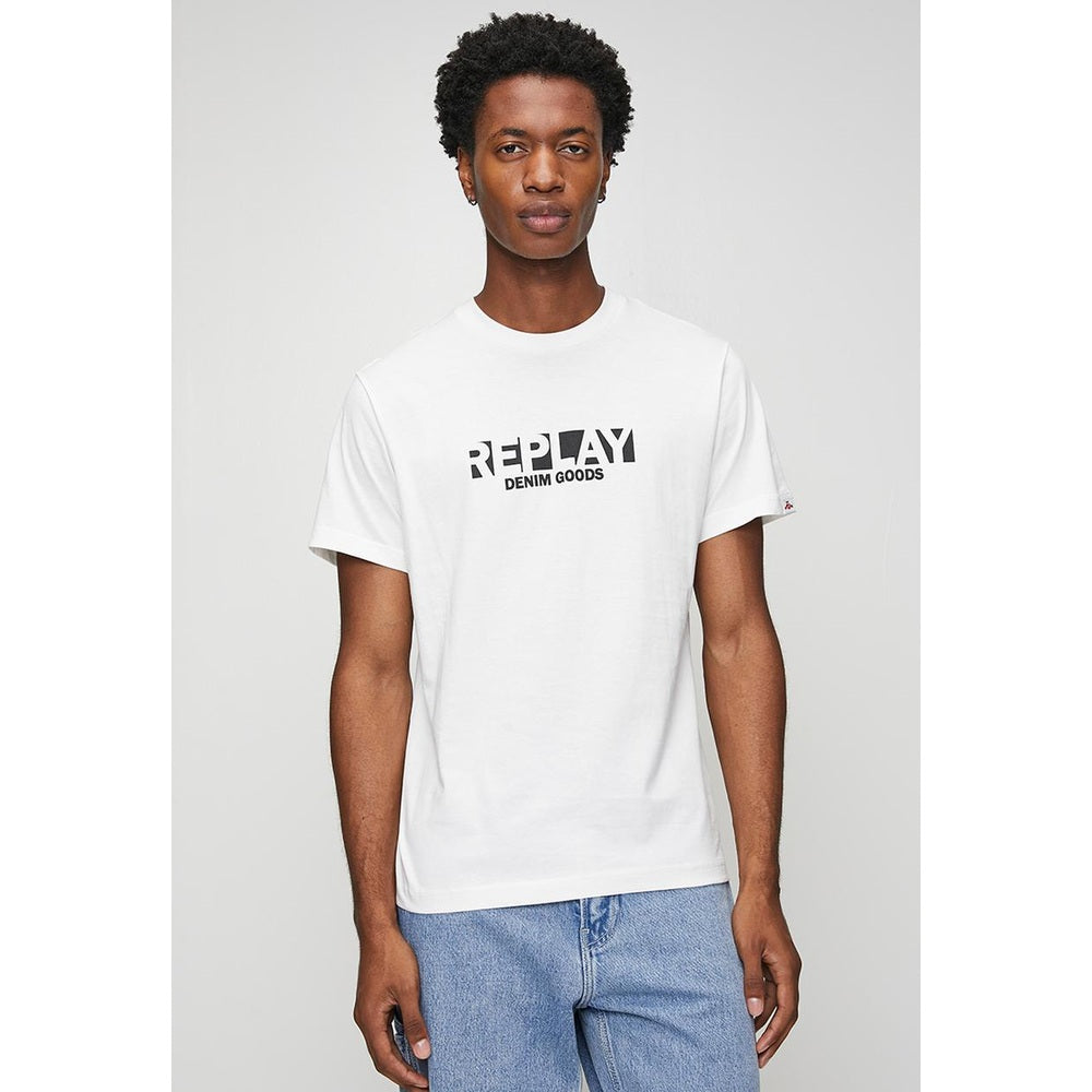 Replay Mens Basic Logo T shirt In White Sedgars SA replay-mens-basic-logo-t-shirt-in-white-sedgars-sa