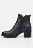 Butterfly Feet Ladies Noxer Navy ankle block heel boot