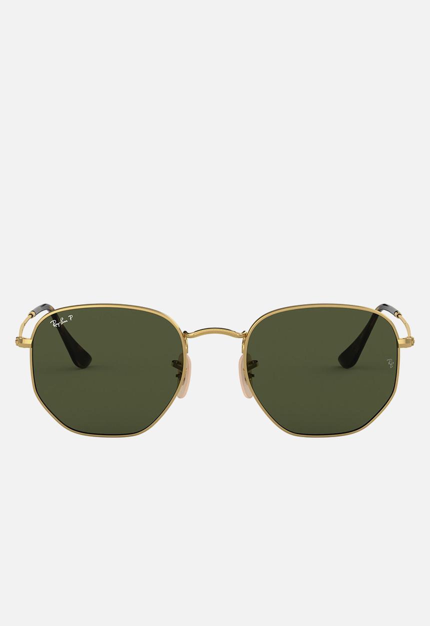 Ray-Ban Hexagonal Unisex Sunglasses In Gold