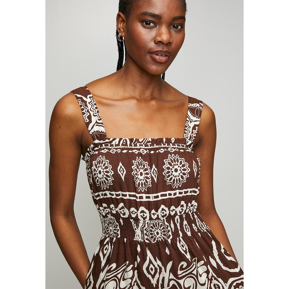 Mandi Ladies Jumpsuit In Brown