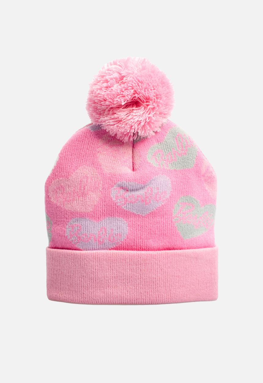 Girls One Up Beanie Barbie Pink