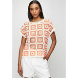 Mandi Ladies Knit T-Shirt In Orange
