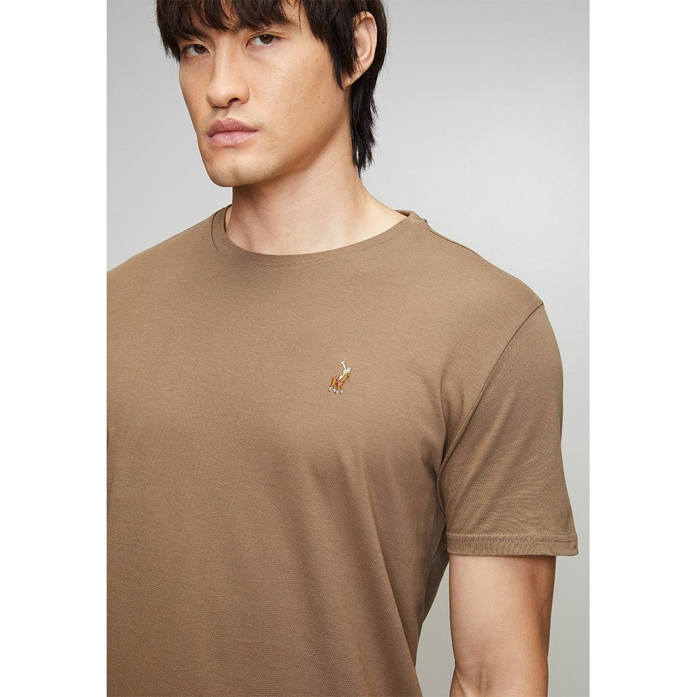 Polo Mens Essential Crew Neck Short Sleeves T-Shirt In Taupe