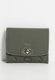 Polo Womens Luna Trifold Purse In Olive