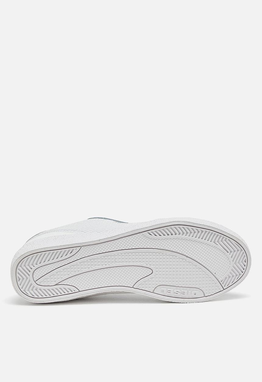 Diesel Womens S D Leo Low Sneakers In White/Silver