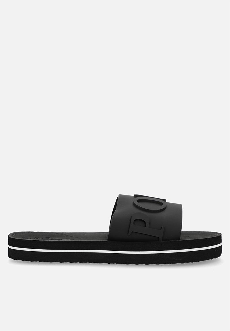 Polo Womens Platform Convex Sandals In Black