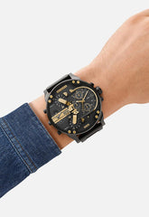 Diesel Mens Mr Daddy Stainless Steel Watch In Gunmetal
