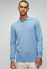 Ben Sherman Knit Sportshirt In Blue