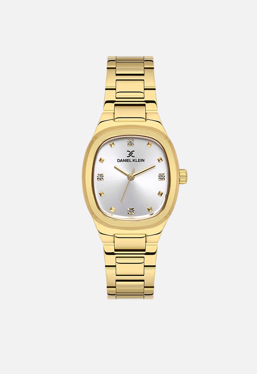 Daniel Klein Womens Cushion Case Watch In Gold
