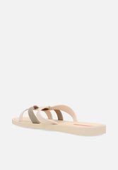 Ipamena Ladies Hoy Slide Sandals Beige & Red