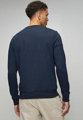 Ben Sherman Mens Bear Applique Fur Crew Sweatshirt In Navy