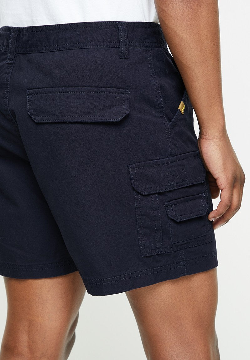Jeep Fixed Waistband Mountain Shorts In Navy
