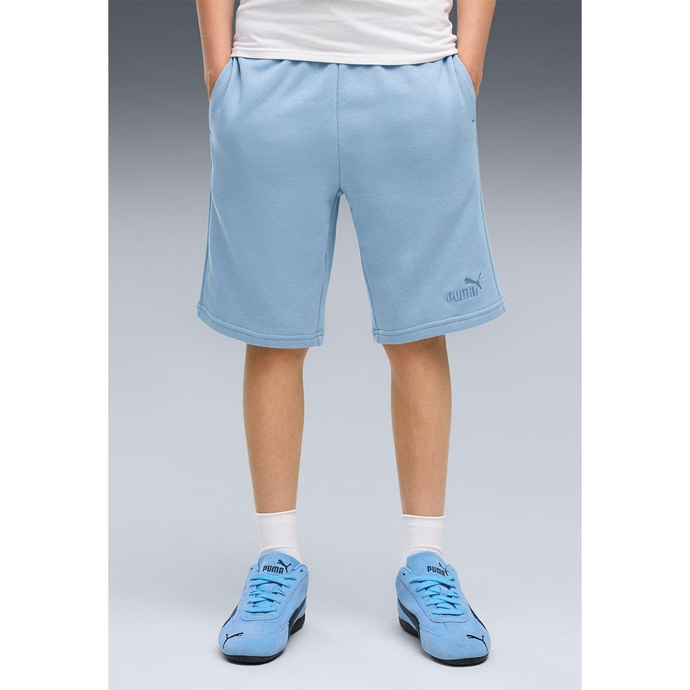 Puma Boys Essentials Small No 1 Logo Shorts In Zen Blue