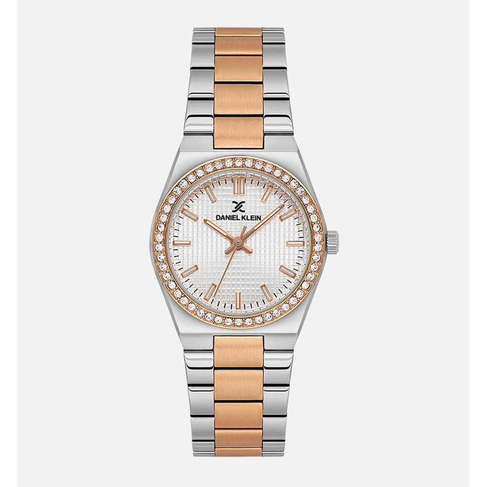 Daniel Klein Ladies  Silver Watch In Silver & Gold