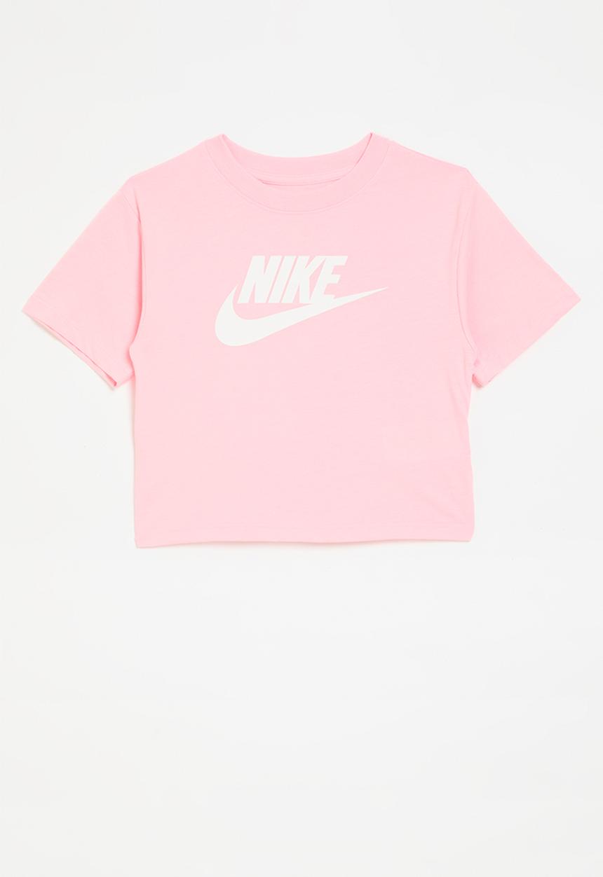 Nike Girls Hbr Club Boxy T-Shirt In Soft Pink