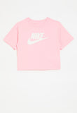 Nike Girls Hbr Club Boxy T-Shirt In Soft Pink