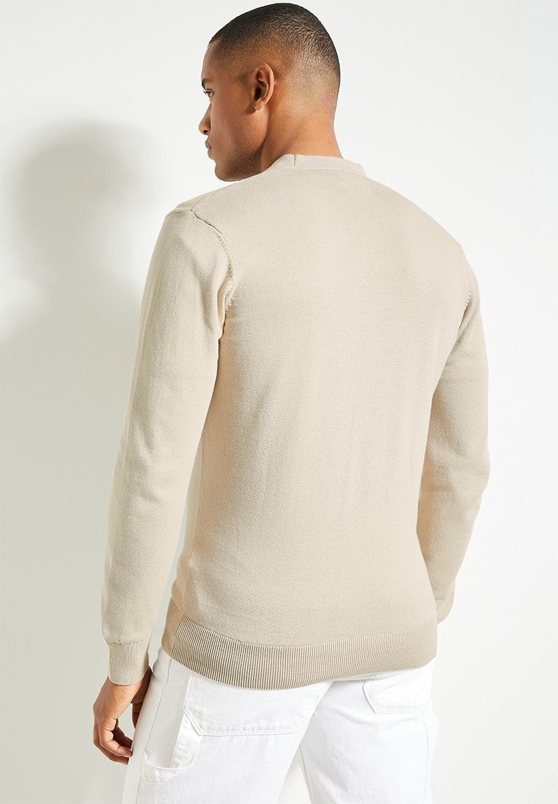 Bensherman Mens Sustained Grey Knit Cardigan