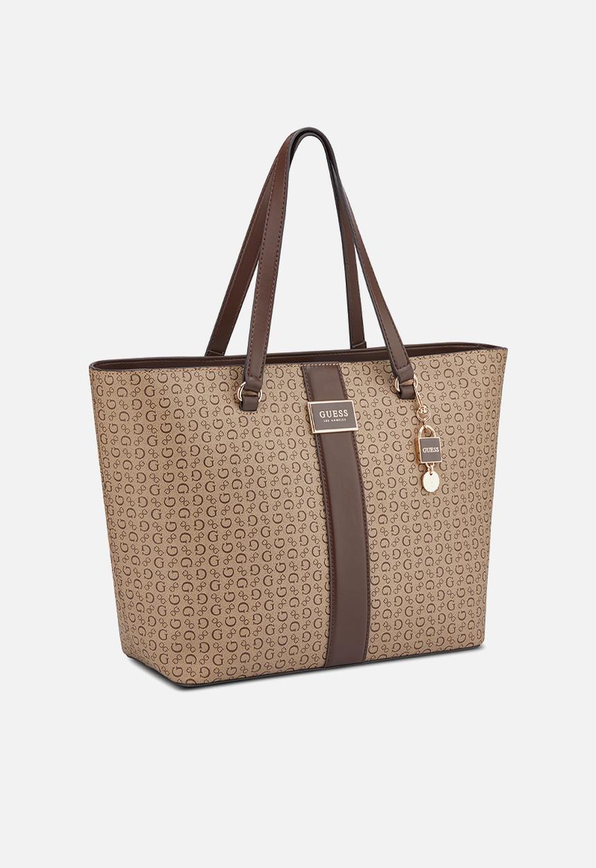 Guess Isabella Tote Bag In Walnut