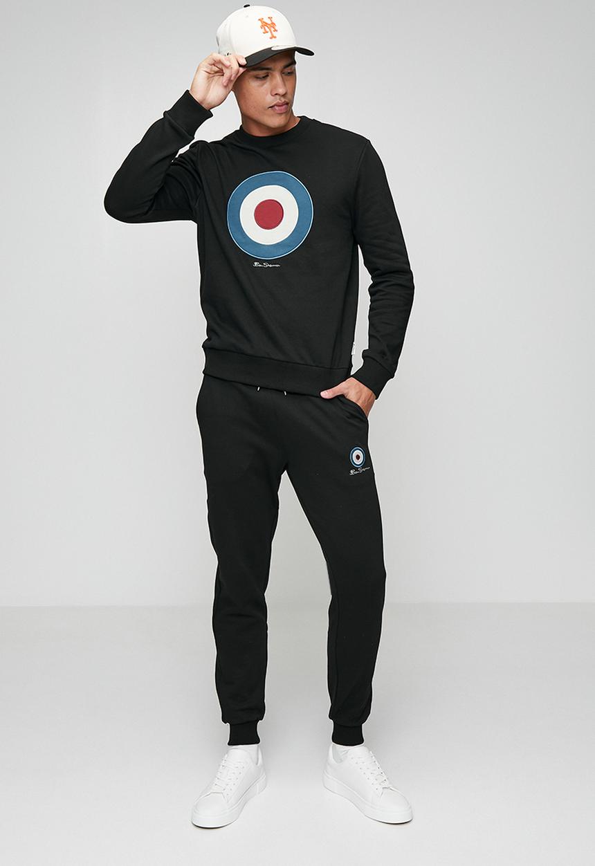 Ben Sherman Mens Target Crew Sweater In Black