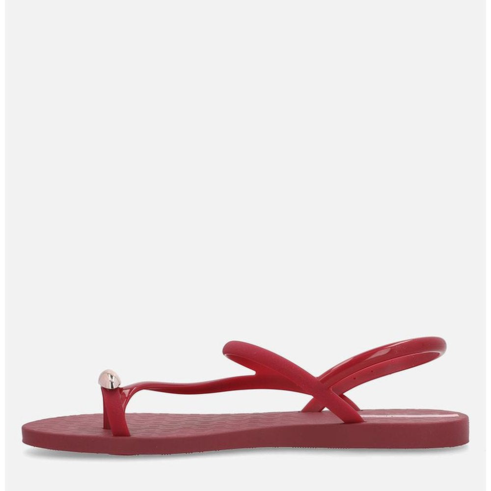 Ipanema Ladies Glam Ring Thong Sandals In Burgundy
