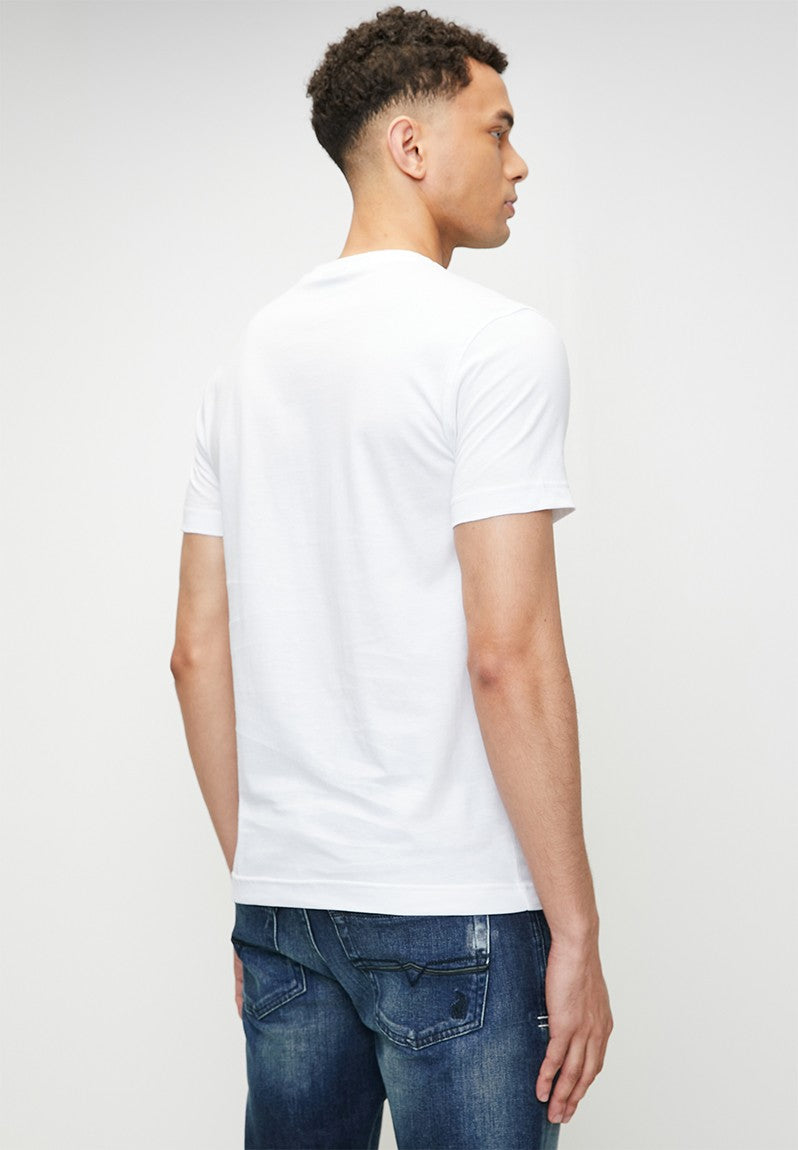 Polo Metallic Logo Mens T-Shirts  In White