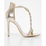 Sissy Boy Incoming Diamante Stiletto Heel In Gold