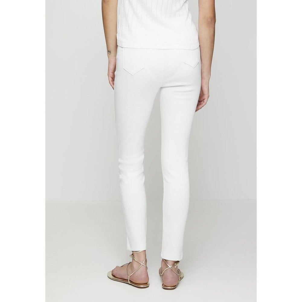 Stella Morgan Ladies Mid-Waist Narrow Waistband Pants In White