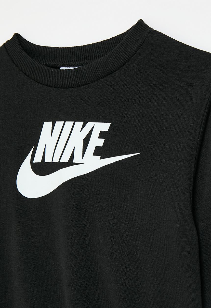 Nike Unisex Kids French Terry Crew Sweatshirts In Black