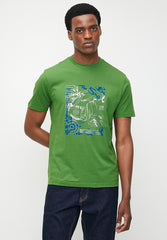 Ben Sherman Green Expolded Scooter Foil Print T -Shirt