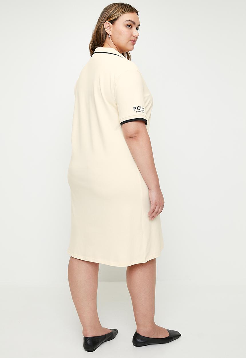 Polo Womens Zuri Johnny Collar Golfer Dress In Sand