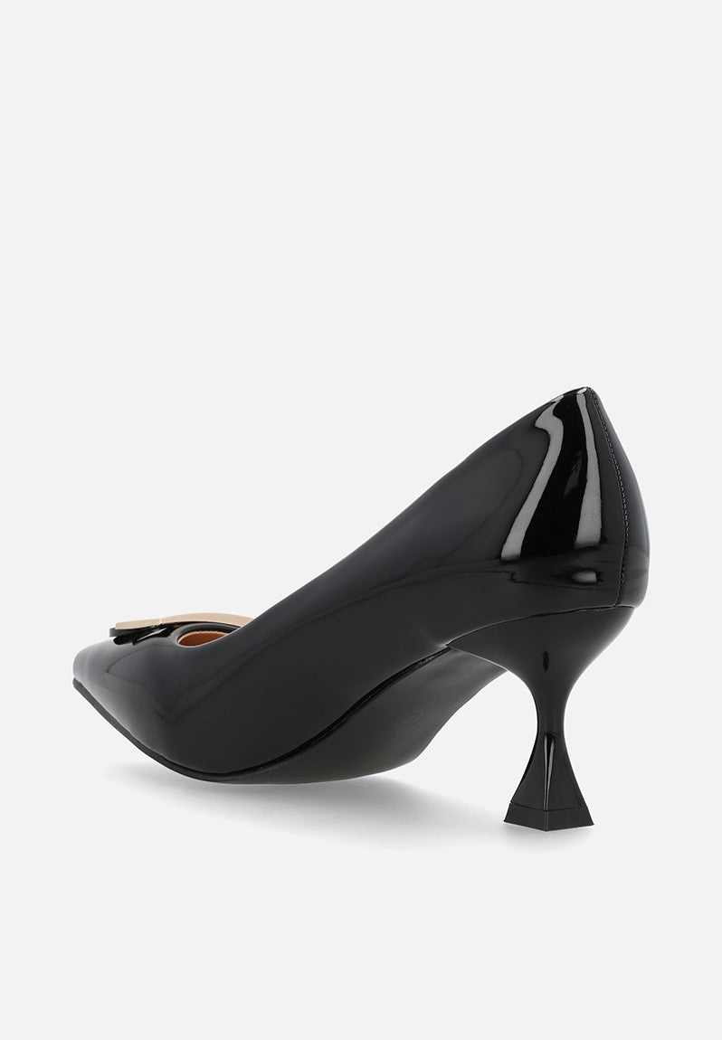 Plum Ladies Alma Heels In Black