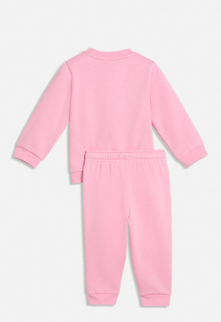 Puma Girls Minicats Essentials Crew Set In Pink