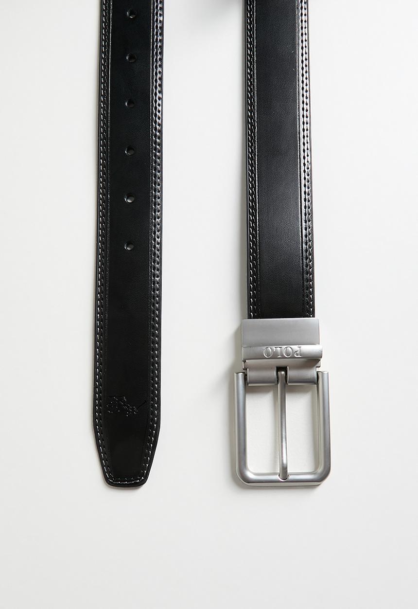 Polo Mens Theo Reversible Belt In Black Brown