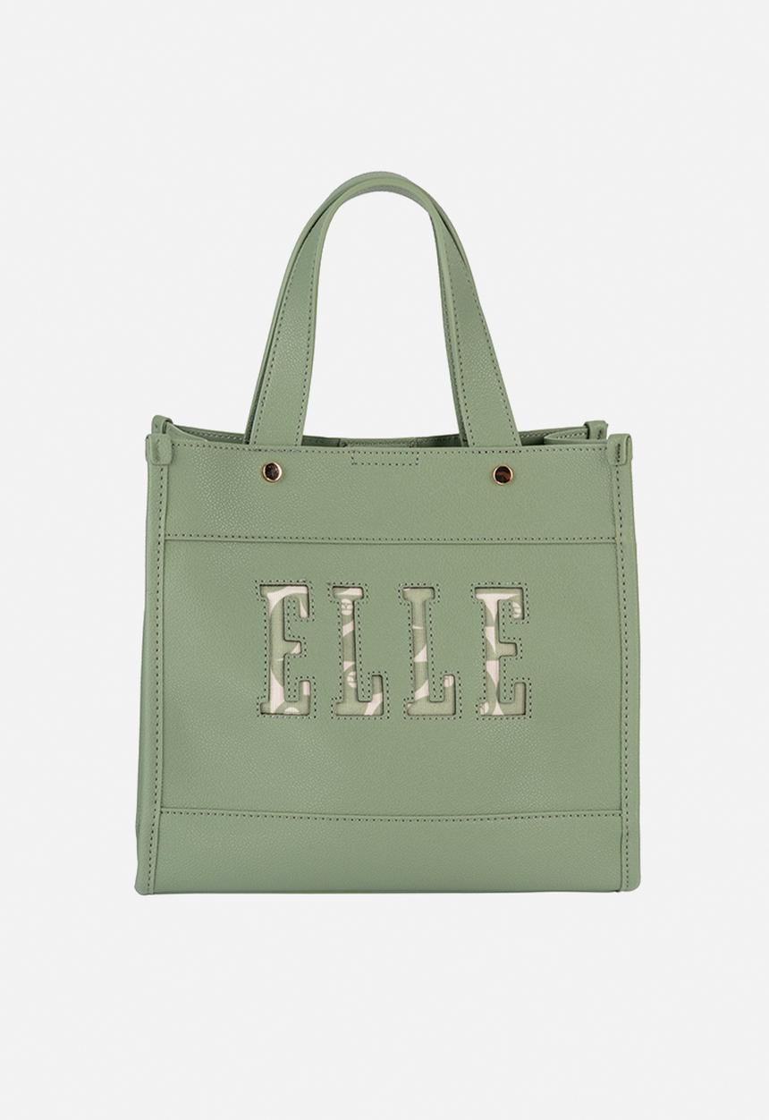 Elle Cut Out Small Shopper Bag In Green