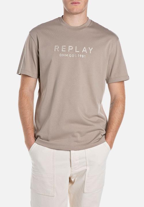 Replay Mens T-Shirt In Military Stone