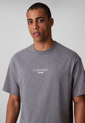 Calvin Klein Mens Rlxd Fit Graphic T-Shirt In Grey Heather